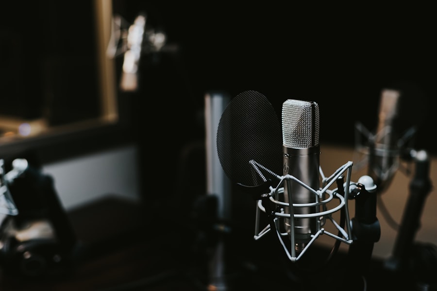 Studio microphone for podcast recording